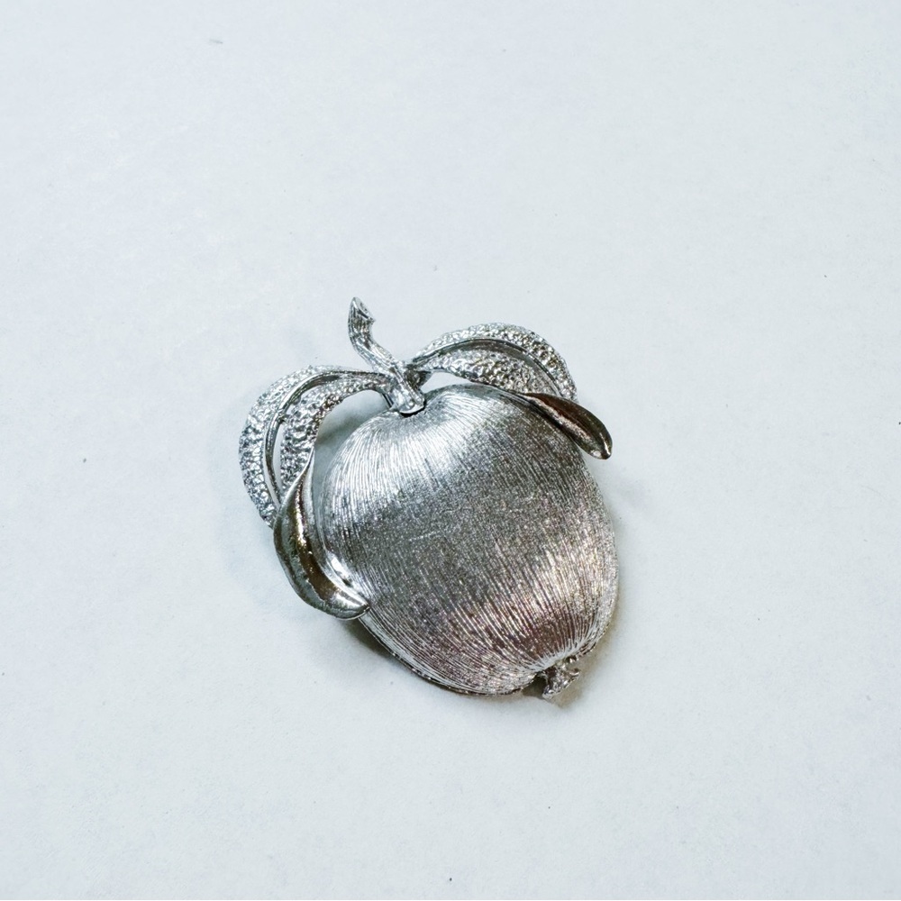 Sarah Coventry - Silver Peach Brooch